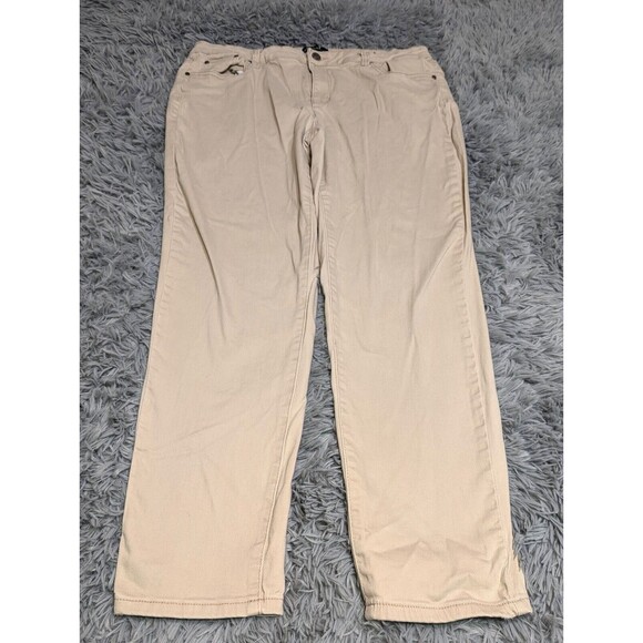 Earl Jeans Womens Size 16 Tan Denim Skinny Ankle Stretch Jean‎ Measures 34x28.5 - Picture 1 of 13
